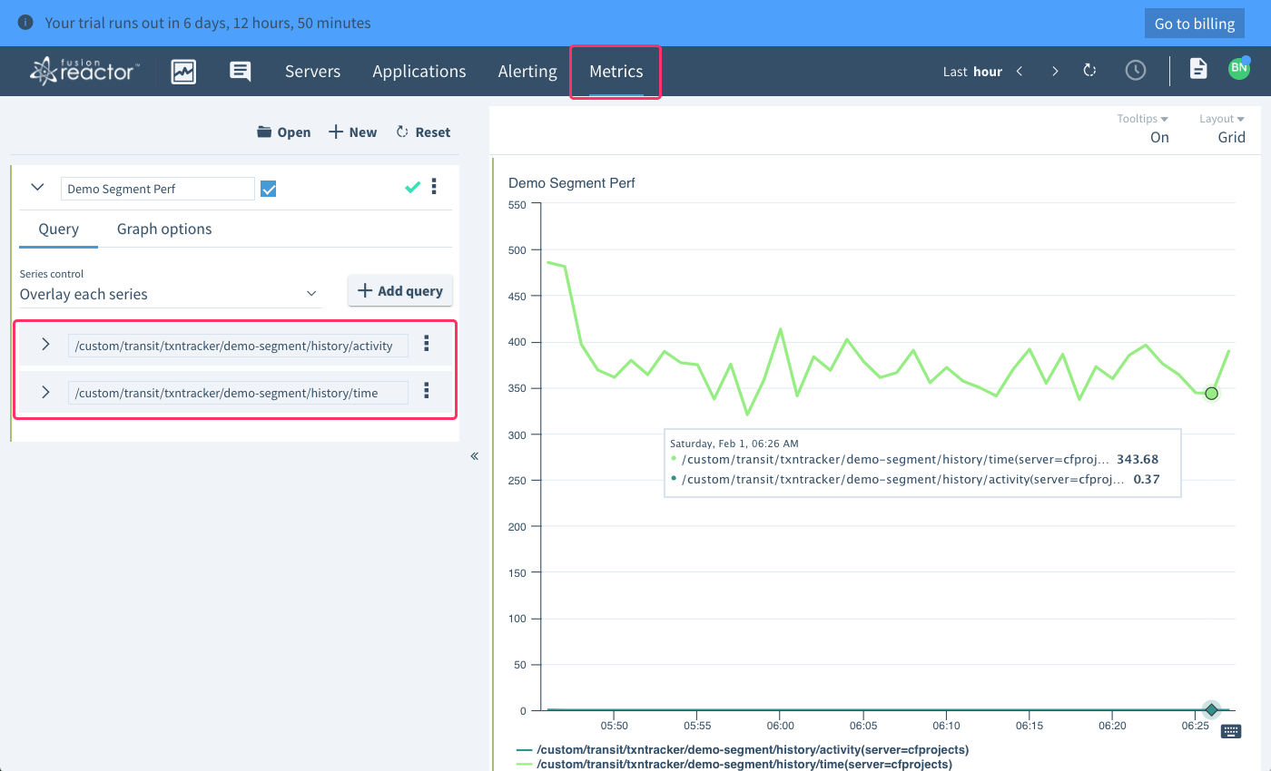 Sending FusionReactor Tracked Transaction Metrics To The Cloud Dashboard With Lucee CFML