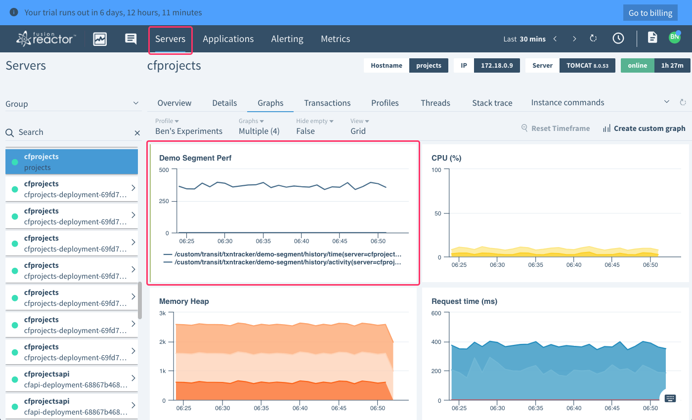 Sending FusionReactor Tracked Transaction Metrics To The Cloud Dashboard With Lucee CFML