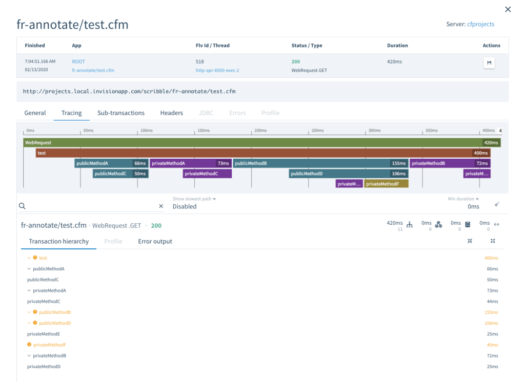 Dynamically Instrumenting ColdFusion Component Methods