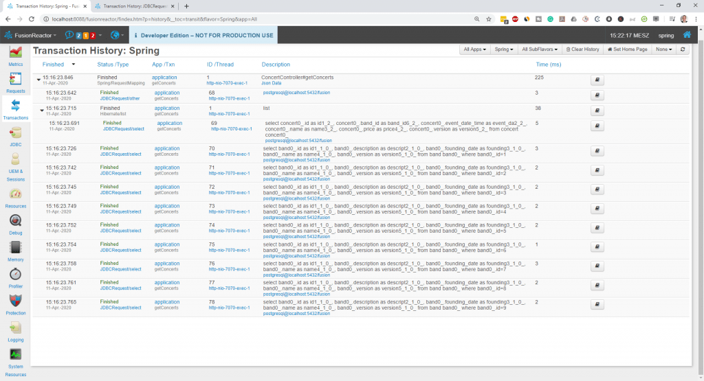 Finding and fixing Spring Data JPA performance issues with FusionReactor