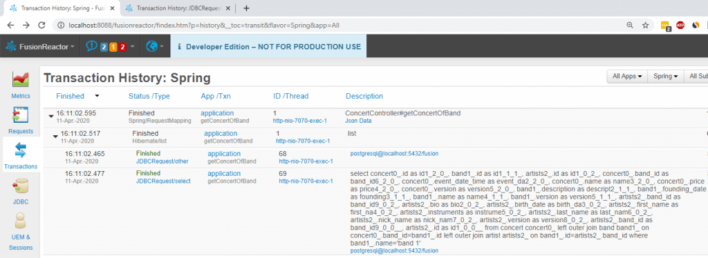 Finding and fixing Spring Data JPA performance issues with FusionReactor