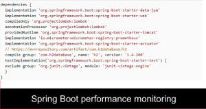 Spring boot performance monitoring