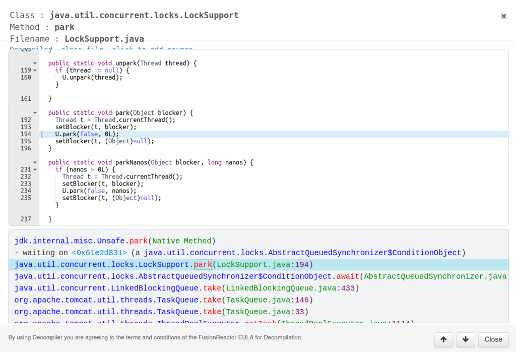 Comparing jstack and jcmd with FusionReactor