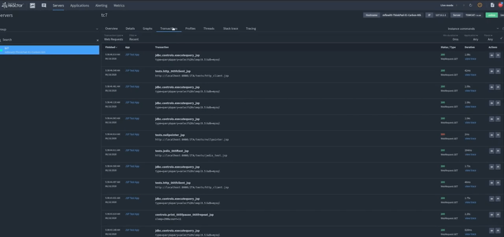 Spring Boot Performance Monitoring