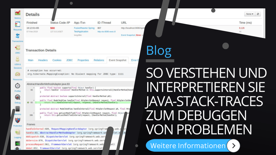 So verstehen und interpretieren Sie Java-Stack-Traces zum Debuggen von Problemen