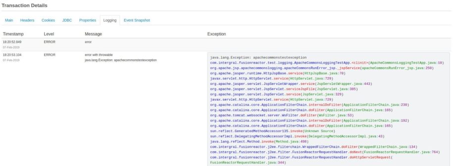 Configuring and Disabling log tracking in FusionReactor