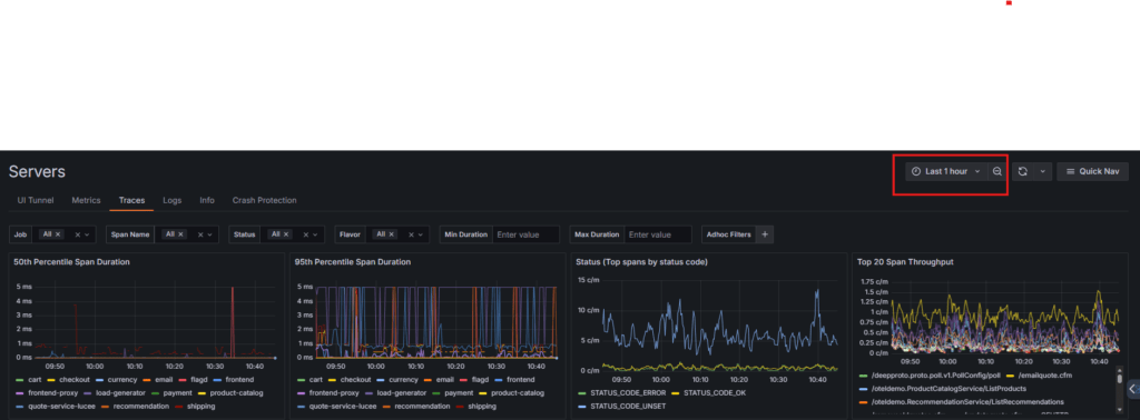 Filtering and Navigation in FusionReactor Cloud